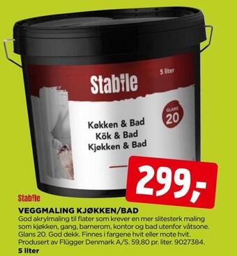 jem & fix Veggmaling kjøkken/bad tilbud