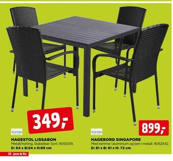 jem & fix Hagestol lissabon tilbud