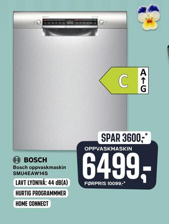 Skousen Bosch oppvaskmaskin smu4eaw14s tilbud