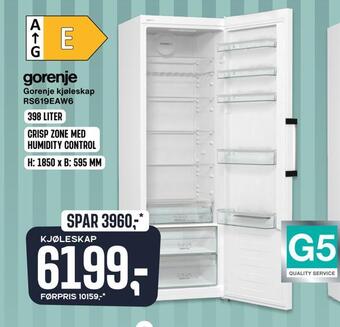 Skousen Gorenje kjøleskap rs619eaw6 tilbud
