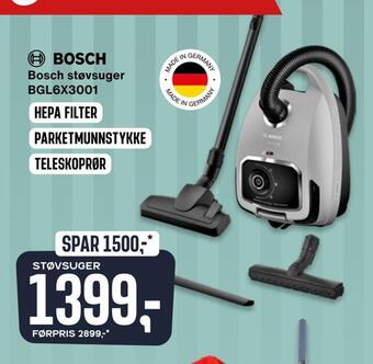 Skousen Bosch støvsuger bgl6x3001 tilbud