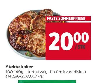 Meny Stekte kaker tilbud