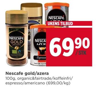 Meny Nescafe gold/azera tilbud