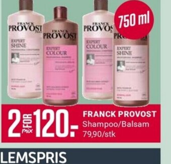 Europris FRANCK PROVOST Shampoo/Balsam 79,90/stk tilbud