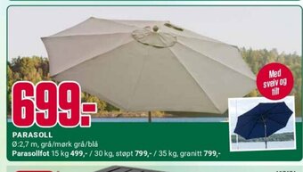 Europris PARASOLL tilbud