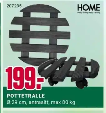 Europris POTTETRALLE Ø:29 cm, antrasitt, max 80 kg tilbud