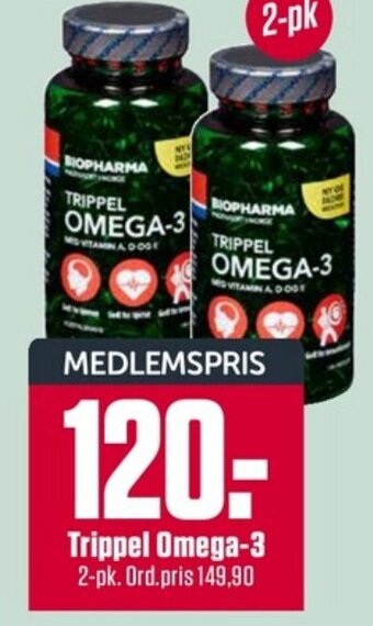 Trippel Omega-3 2-pk. Ord.pris 149,90
