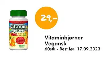 Havaristen Vitaminbjørner vegansk tilbud