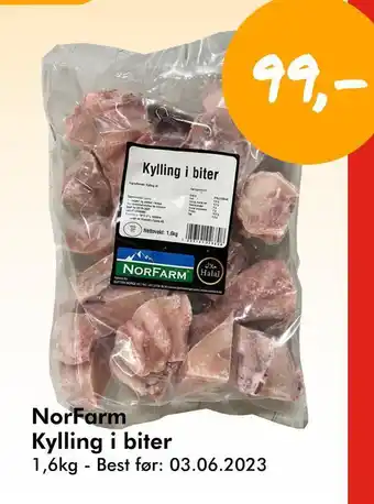 Havaristen Norfarm kylling i biter tilbud