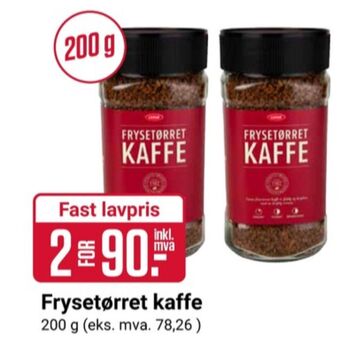 Europris Luxus instant kaffe tilbud