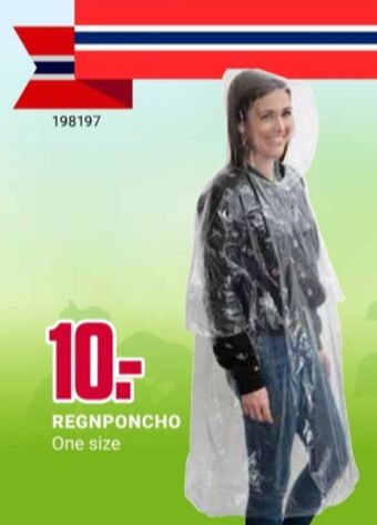 Europris Ukjent regnponcho tilbud