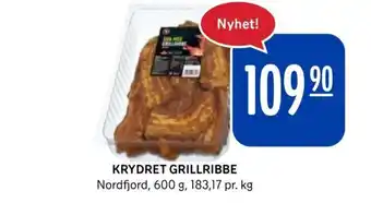 Rema 1000 KRYDRET GRILLRIBBE Nordfjord, 600 g, tilbud