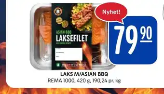 Rema 1000 LAKS M/ASIAN BBQ REMA 1000, 420 g, tilbud