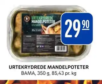 Rema 1000 URTEKRYDREDE MANDELPOTETER BAMA, 350 g tilbud
