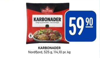 Rema 1000 KARBONADER Nordfjord, 525 g tilbud