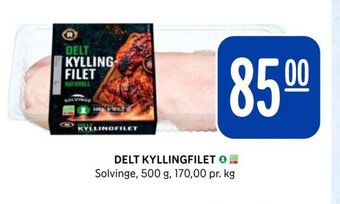 Rema 1000 DELT KYLLINGFILET Solvinge, 500 g tilbud