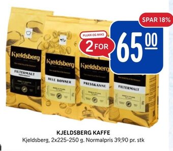 Rema 1000 KJELDSBERG KAFFE Kjeldsberg, 2x225-250 g. tilbud