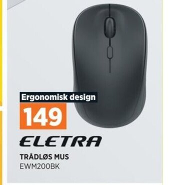 POWER ELETRA TRÅDLØS MUS EWM200BK tilbud