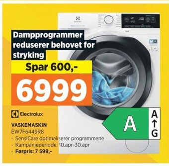POWER Electrolux VASKEMASKIN EW7F6449R8 tilbud