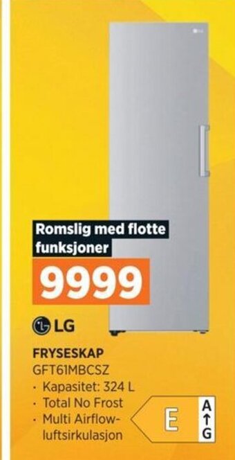 POWER LG FRYSESKAP GFT61MBCSZ tilbud