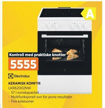 POWER Electrolux KERAMISK KOMFYR LKR62002NW tilbud