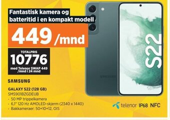 POWER SAMSUNG GALAXY S22 (128 GB) SMS901BZGDEUB tilbud
