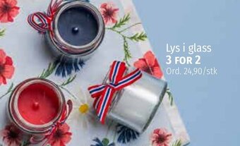 Nille Lys i glass tilbud