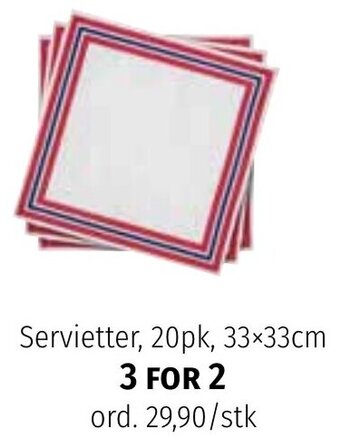 Nille Servietter, 20pk, 33x33cm tilbud