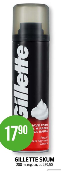 Kiwi GILLETTE SKUM 200 ml regular tilbud