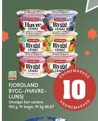 Coop Mega Fjordland bygg-/havrelunsj tilbud