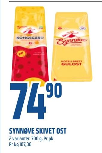 Coop Obs Synnøve skivet ost tilbud