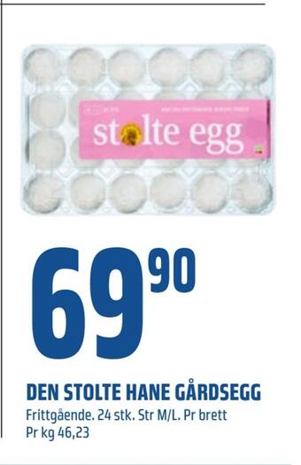 Coop Obs Den stolte hane gårdsegg tilbud