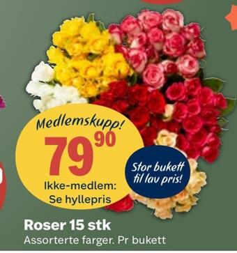 Coop Mega Roser 15 stk tilbud