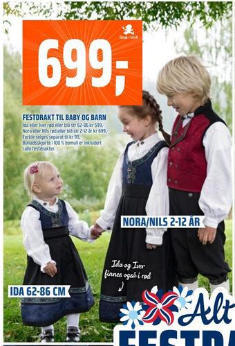 Coop Obs Festdrakt til baby og barn tilbud