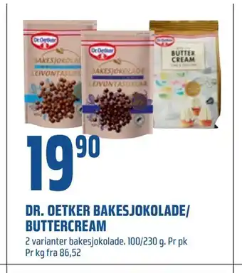 Dr. oetker bakesjokolade/ buttercream