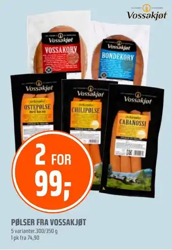 Coop Obs Pølser fra vossakjøt tilbud