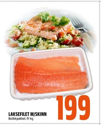 Coop Obs Laksefilet m/skinn tilbud