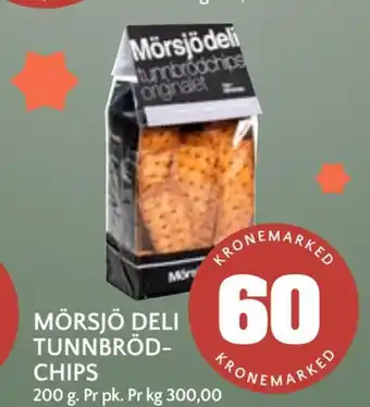 Coop Mega Mörsjö deli tunnbröd- chips tilbud