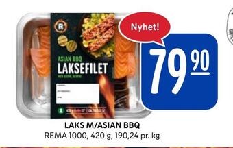 Rema 1000 Laks m/asian bbq tilbud