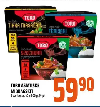 Coop Obs Toro asiatiske middagskit tilbud