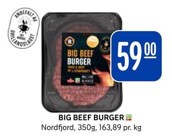 Rema 1000 Big beef burger tilbud