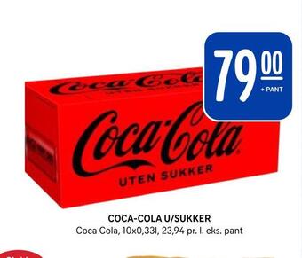 Rema 1000 Coca-cola u/sukker tilbud