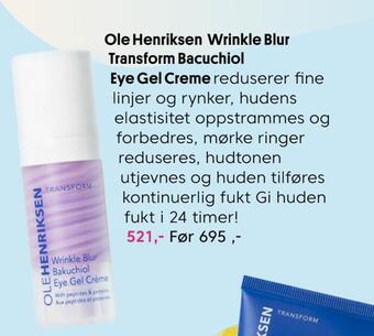 VITA Ole henriksen wrinkle blur transform bacuchiol eye gel creme tilbud