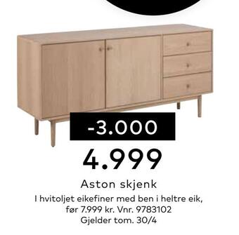 Skeidar Aston skjenk tilbud