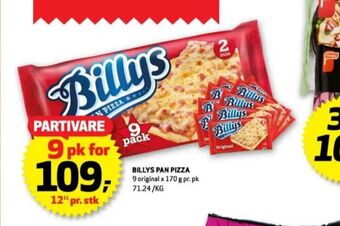 Bunnpris Billys pizza tilbud