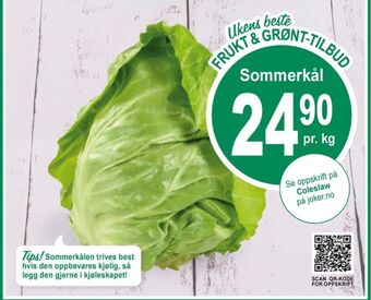 Joker Ukjent sommerkål tilbud