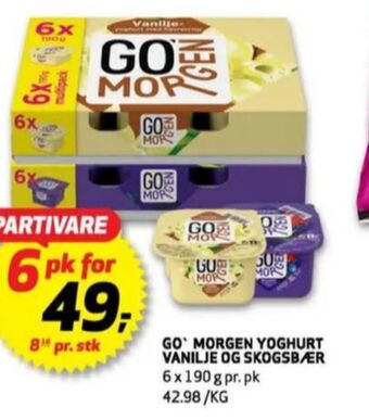 Bunnpris Go morgen yoghurt tilbud