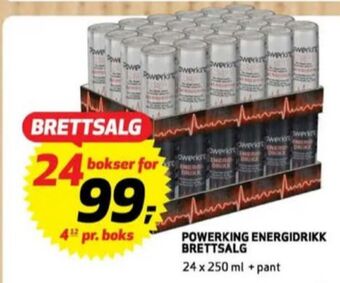 Bunnpris Powerking energidrikk tilbud