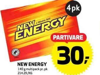 Bunnpris New energy sjokoladebar tilbud