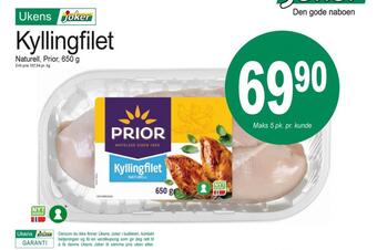 Joker Prior kyllingfilet tilbud